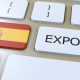 Spain Export 3D Illustration. Country Flag and Button